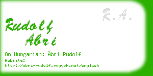 rudolf abri business card