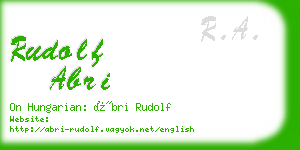 rudolf abri business card